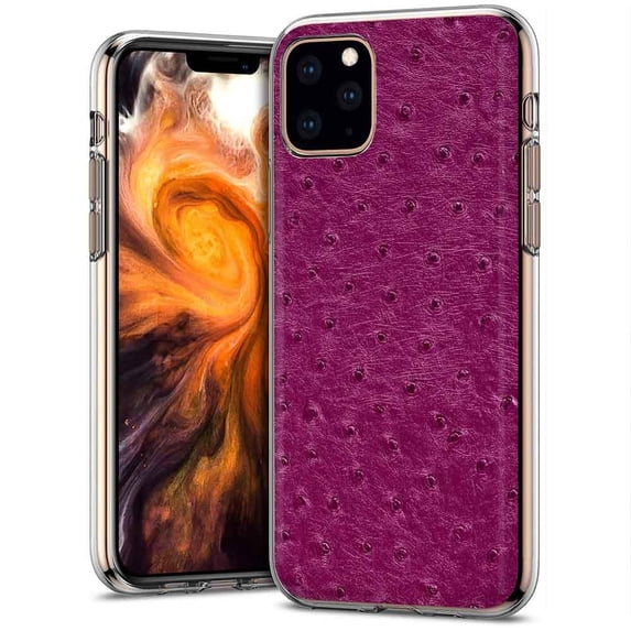 TalkingCase Thin Gel Phone Case for Apple iPhone 11 Pro Max, Leather 4 Print