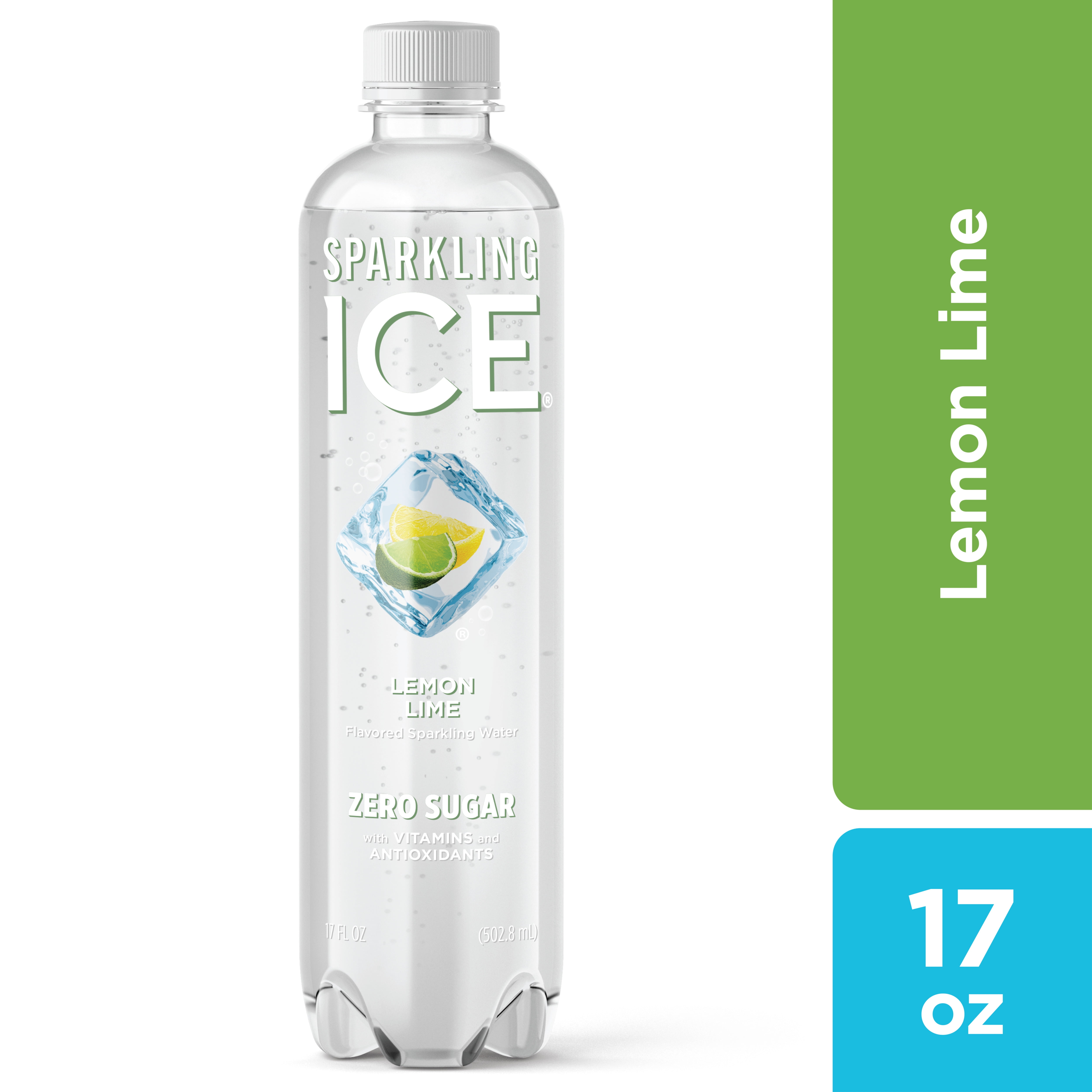 Sparkling Ice Naturally Flavored Sparkling Water, Lemon Lime 17 fl oz Plastic Bottle, Allergens Not Contained