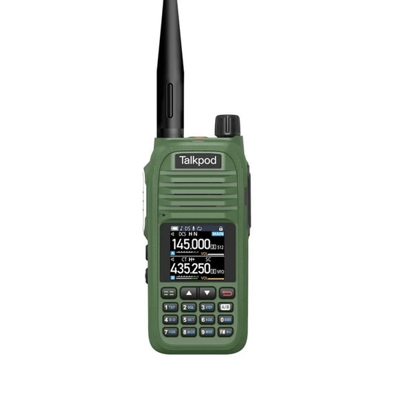 Talkpod A36SE UHF/VHF AM/FM Multi-Band Pocket-Size Portable Radio, Green, 1 pack