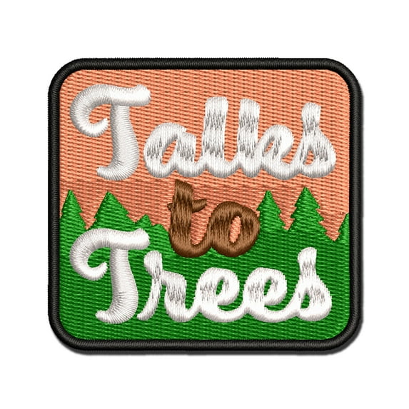 Talks To Tree Hippy Culture Applique Multi-Color Embroidered Hook & Loop Patch - 3 Inch Medium