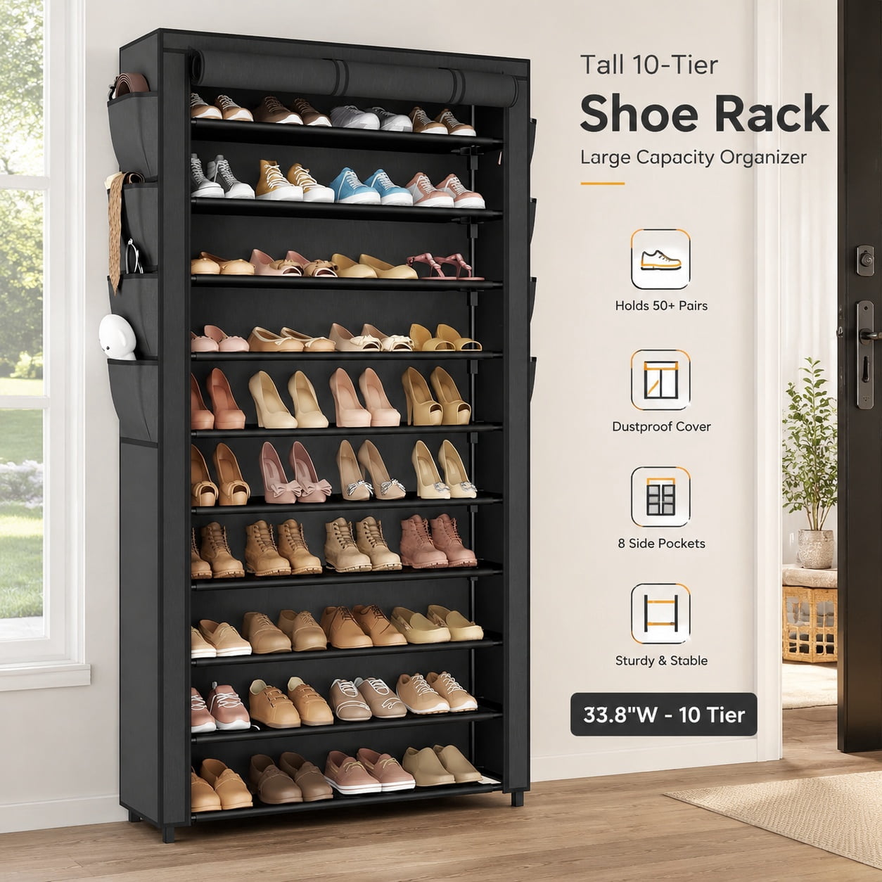 Shoe Rack With Cover