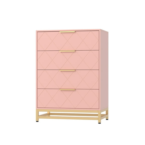 Tall 4-Drawer Dresser with Soft-Close, Anti-Tip Kit | Narrow Bedroom Closet Organizer | 36.22" Height