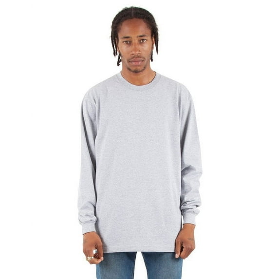 Tall 7.5 oz., Max Heavyweight Long-Sleeve T-Shirt - HEATHER GREY - 3XT