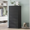 thumbnail image 1 of Tall 8 Drawers Dresser for Bedroom, Modern Chest of Drawers/Clothes Storage Tower with Storage Space, Black Dresser/Storage Cabinets for Living Room Closet, 1 of 8