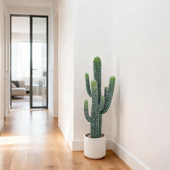 Tall 83cm Artificial Cactus Plant, UV Resistant Faux Cactus with Planter for Indoor and Outdoor Decoration