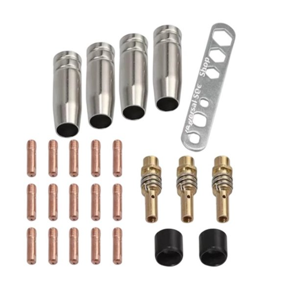 Tall Accuracy MOVE Welding Contact Tip Nozzle Set Heat Resistant Permanent Metal Building for Stable Welding Execution