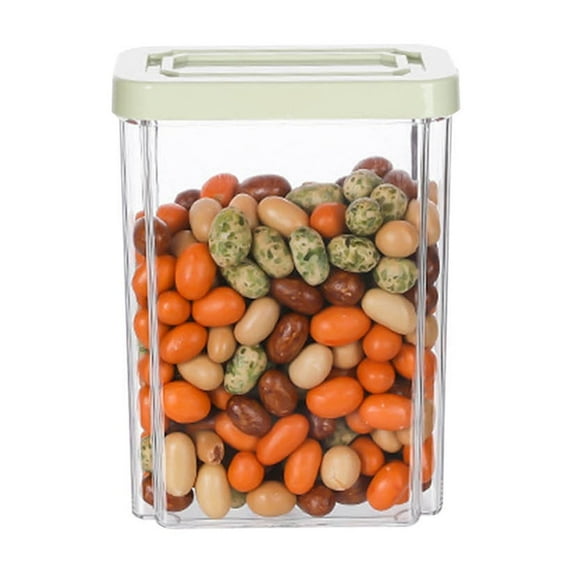 Tall Airtight Food Storage Containers with Lids, Clear Plastic Pantry Jars for Cereal, Flour, Pasta, and Dry Goods, Set of 5 Kitchen Organization Canisters