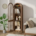 thumbnail image 1 of Fiogmub Tall Arched Storage Display Cabinet, Arched Pantry Cabinet with Doors, Acrylic Glass Doors, 1 of 7