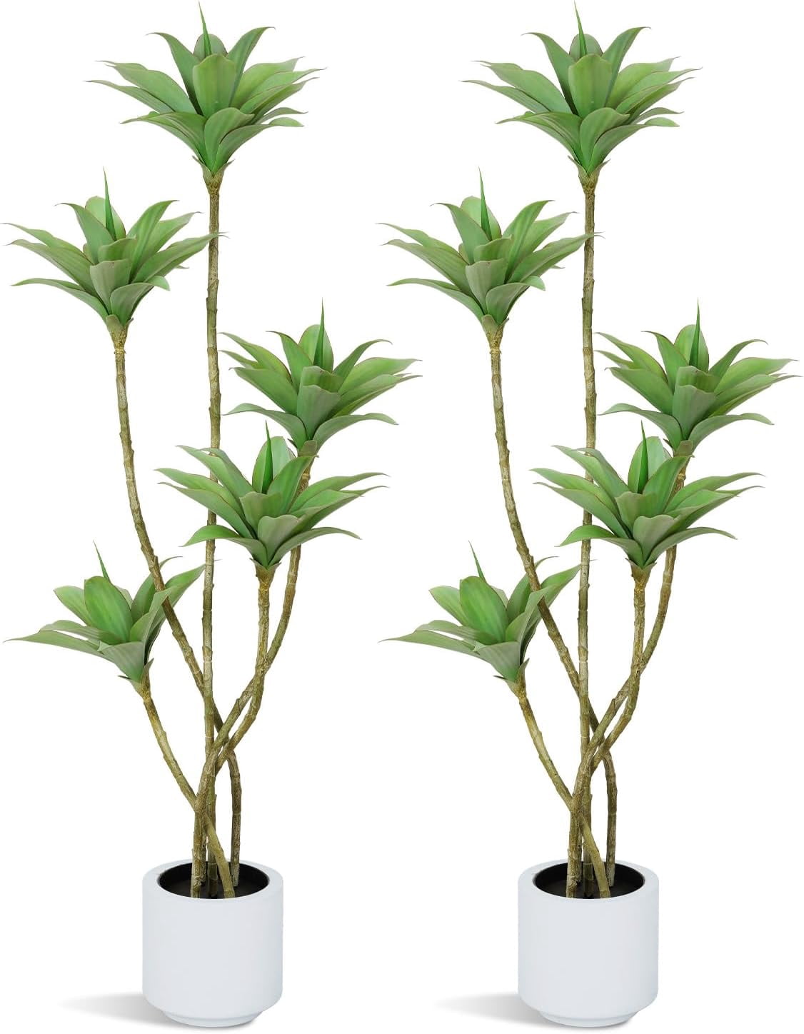 Tall Artificial Faux Floor Plants 5.1 Ft Water Lilies with 5 Heads ...