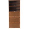 thumbnail image 1 of Tall Bamboo Shoe Storage Cabinet with Doors 10 Tier Free Standing Shoe Rack Cabinet Shoe Display Shelf Side Storage Organizer for Sneakers Boots Heels Sandals, 1 of 9