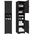 thumbnail image 1 of Tall Bathroom Cabinet, Storage Cabinet with 2 Doors & 2 Open Storage Compartments, Adjustable Shelf, for Bathrooms, Kitchens, Entrances, or Bedrooms（White）, 1 of 12