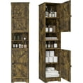 thumbnail image 1 of Tall Bathroom Cabinet, Storage Cabinet with 2 Doors & 2 Open Storage Compartments, Adjustable Shelf, for Bathrooms, Kitchens, Entrances, or Bedrooms（White）, 1 of 12