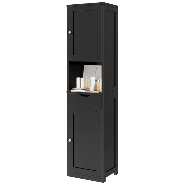 Tall Bathroom Storage Cabine, 64”H Freestanding Storage Pantry
