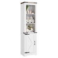 thumbnail image 1 of Tall Bathroom Storage Cabinet with Adjustable Shelves & Barn Door,Farmhouse Storage Cabinet,Tall Linen Tower Freestanding Linen Cabinet,Bathroom Floor Cabinet for Bathroom,Living Room,Kitchen, 1 of 5