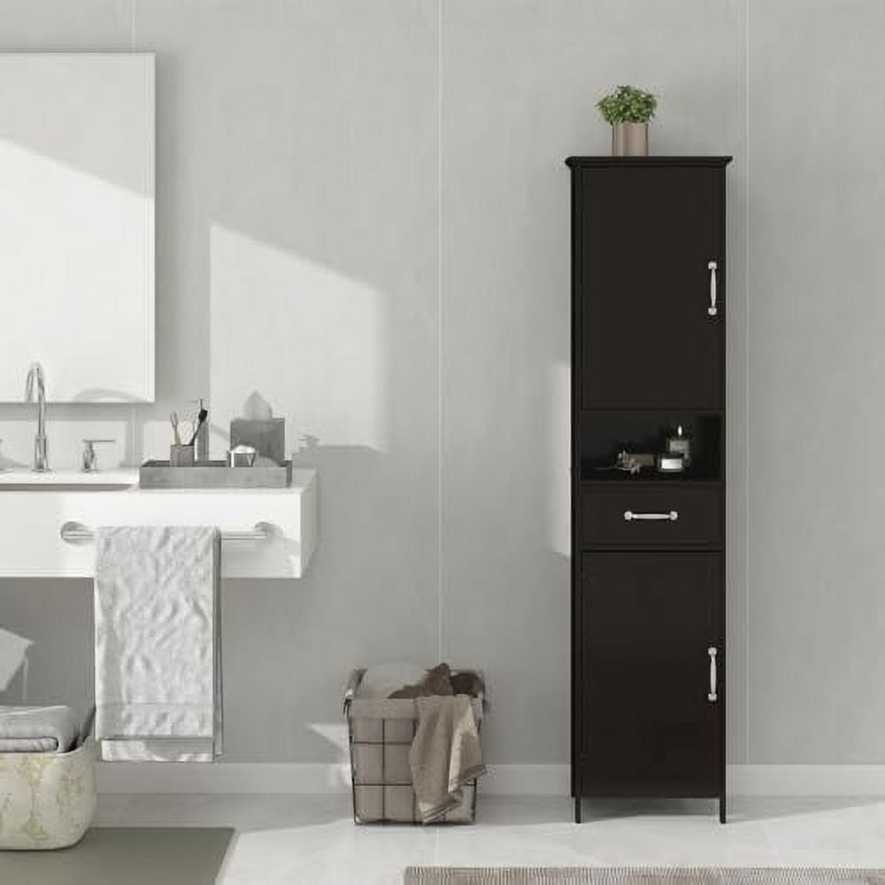 Tall Bathroom Storage Cabinet, Black Bathroom Cabinets Freestanding ...