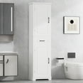 thumbnail image 1 of Tall Bathroom Storage Cabinet with Adjustable Shelves, 72.5" Freestanding Organizer with 2 Doors & Drawer, MDF Water-Resistant Cabinet,White, 1 of 9