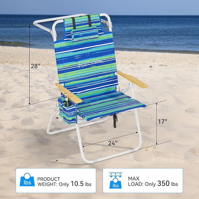 MY Tall Beach Chairs for Adults, 17