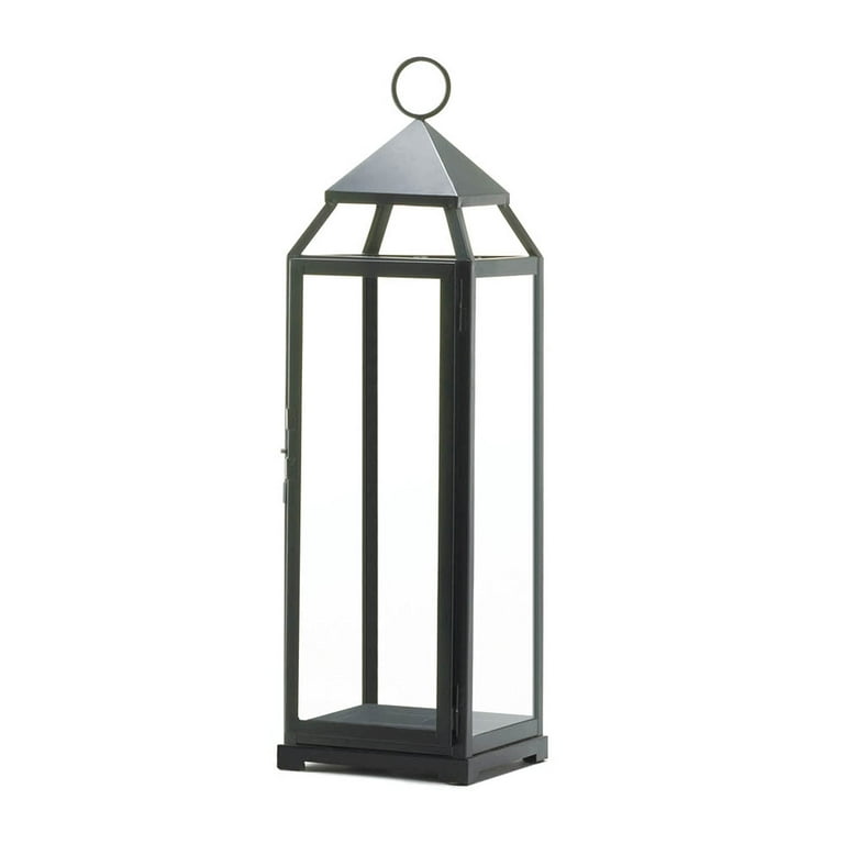 Tall Black Contemporary Lantern Tall Black Contemporary Lantern