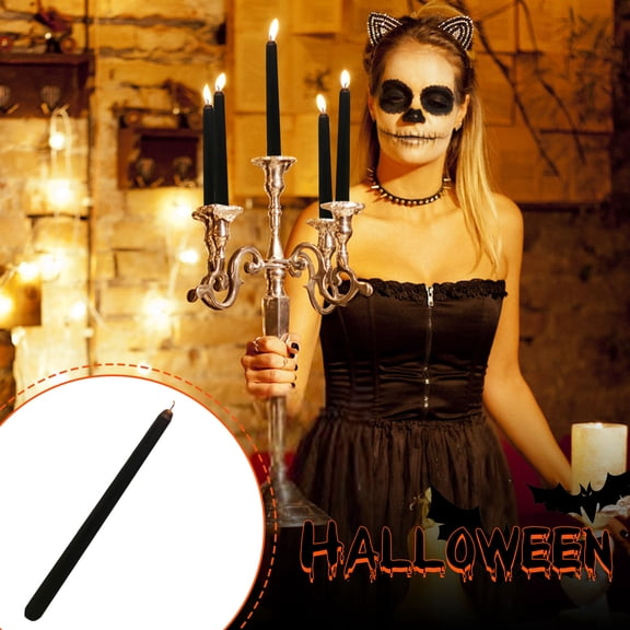 Tall Bleeding Taper Candless Set for Halloween Party, Gothic Unscented Dripping Wax Candless for Spooky Home Decor and Table Centerpieces