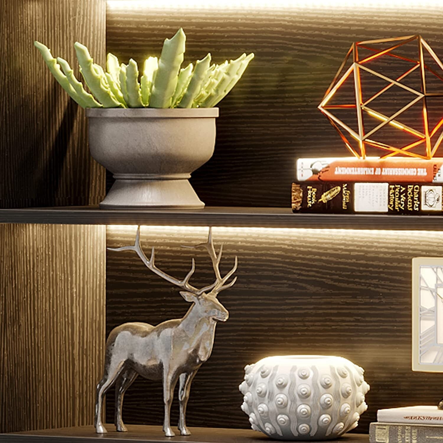 Tall Bookcase Bookshelf, 5Tier 71 Inch Large Bookcases Organizer Black