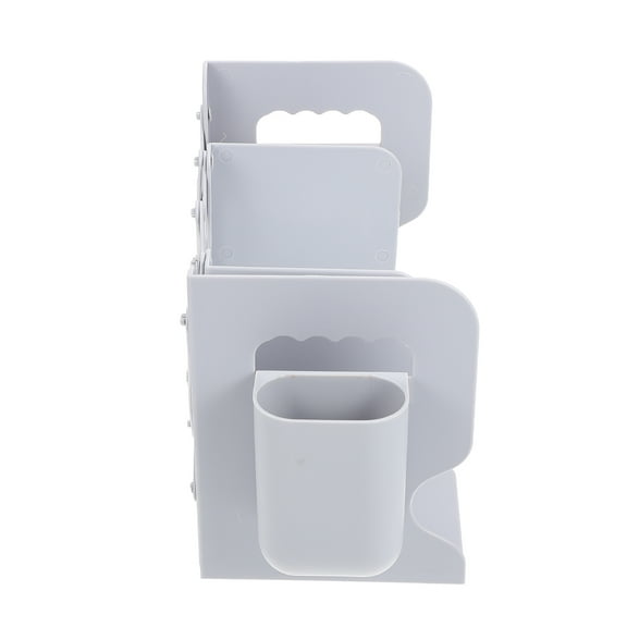 Tall Bookshelf and Desk Organizer Stand for Office Storage and Practical Workspace Organization