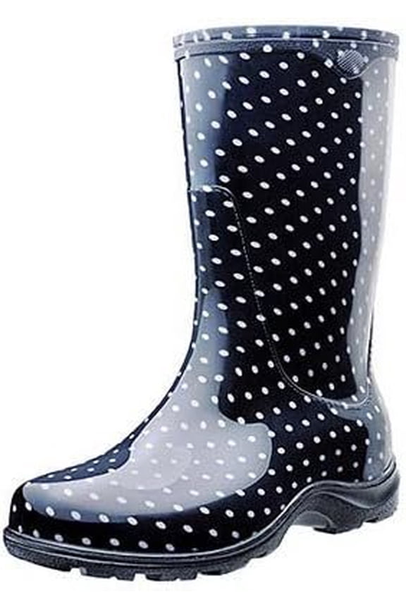 Tall Boot, Black Polka Dot, Women's Size 9
