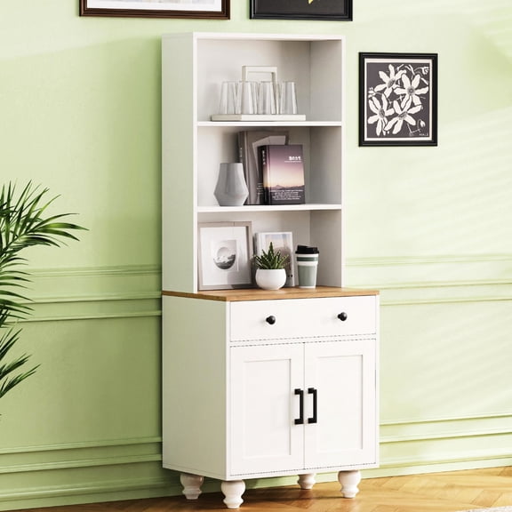Tall Cabinet with 3 Shelves and Anti-Tip Kit / Reliable Storage for Your Belongings