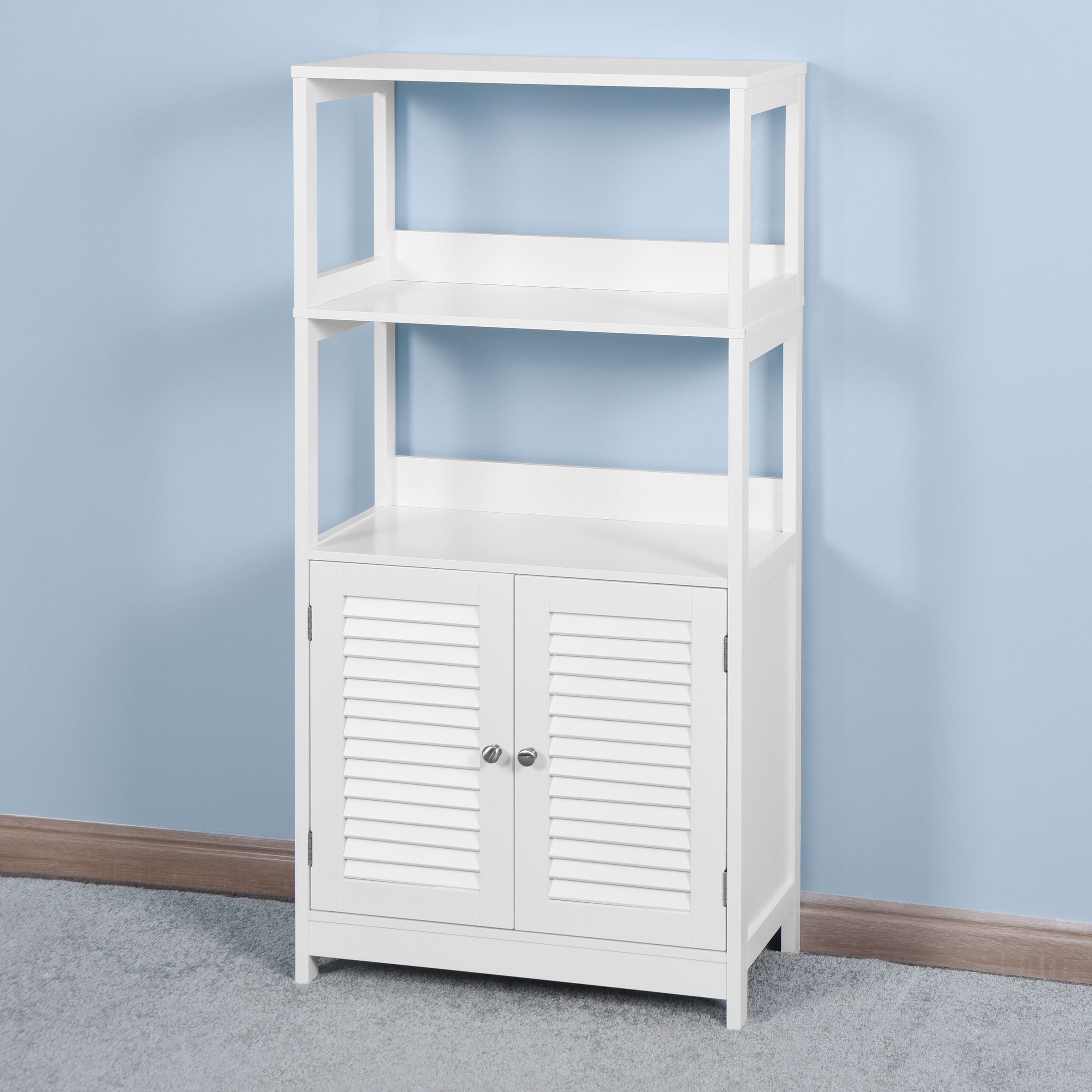 Tall with Louvered Doors and Adjustable Shelves Organize