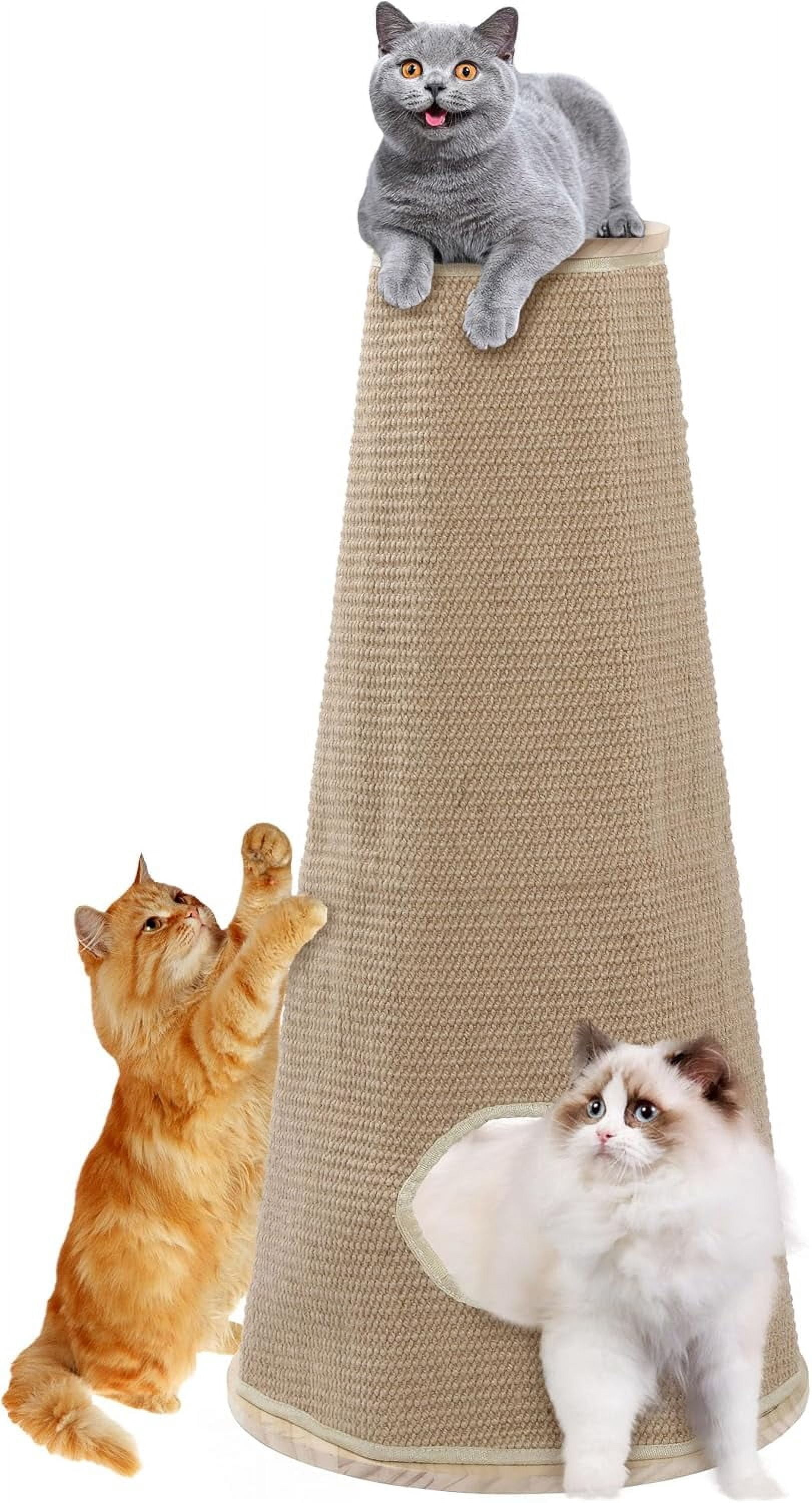 Tall Cat Scratching Posts for Indoor Cats, Premium Sisal Rope Scratch Posts for Kitten and Adult Cats, Scratcher Post Tree Kitten Interactive Toy to Protect Your Furniture for Cats at All Ages