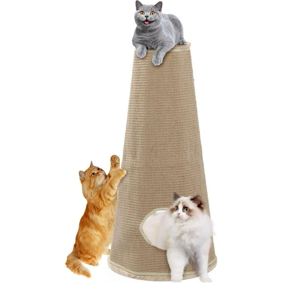 Tall Cat Scratching Posts for Indoor Cats, Premium Sisal Rope Scratch Posts for Kitten and Adult Cats, Scratcher Post Tree Kitten Interactive Toy to Protect Your Furniture for Cats at All Ages