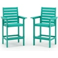 Tall Chair Set of 2, Weather Resistant Bar Stools, Heavy Duty Bar