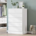 thumbnail image 1 of Tall Chest of 6 Drawers, Modern Dresser/Storage Cabinets for Bedroom, 6 Drawers Dresser Storage Organizer for Living Room Closet, White, 1 of 7