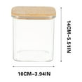 thumbnail image 1 of Tall Clear Airtight Food Storage Jar with Wood Lid | Spaghetti & Pasta Container | Pantry Organization | Stackable Kitchen Storage for Grains, Cereals, Flour & Dry Goods | 1-Pack, 1 of 6