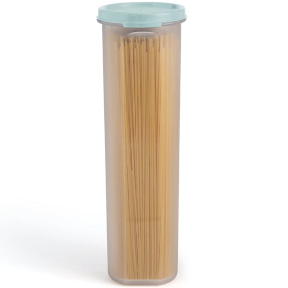 SIGNORA WARE Tall Spaghetti Pasta Storage Container 37 oz Airtight Leakproof Blue