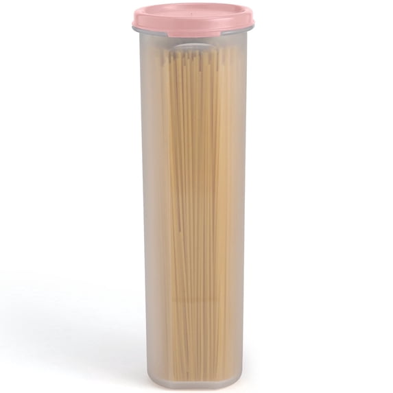 SIGNORA WARE Tall Spaghetti Pasta Storage Container 37 oz Airtight Leakproof Pink