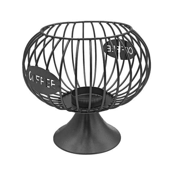 Tall Coffee Pod Holder with Base - Large Capacity Organizer,Metal Coffee Pod Storage,Coffee Bar Accessories and Decor