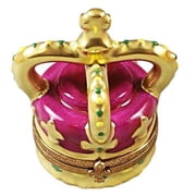 Tall Crown Limoges Box for Discerning Collectors Limoges Box Porcelain Figurine