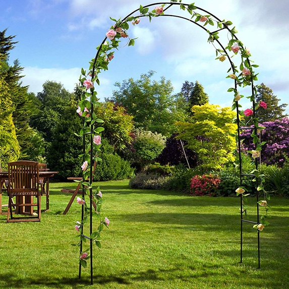 Tall Decorative Metal Garden Trellis Garden Arch Arbor - Walmart.com