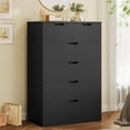 thumbnail image 1 of Tall Dresser with 6 Drawers Dresser for Bedroom, Modern Wood Chest of Drawers 6 Drawer Dresser with Large Capacity for Living,Room Closet, Hallway, Entryway,Black, 1 of 8