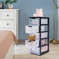 Tall Dresser for Bedroom 5Drawer Clothing Storage Plastic