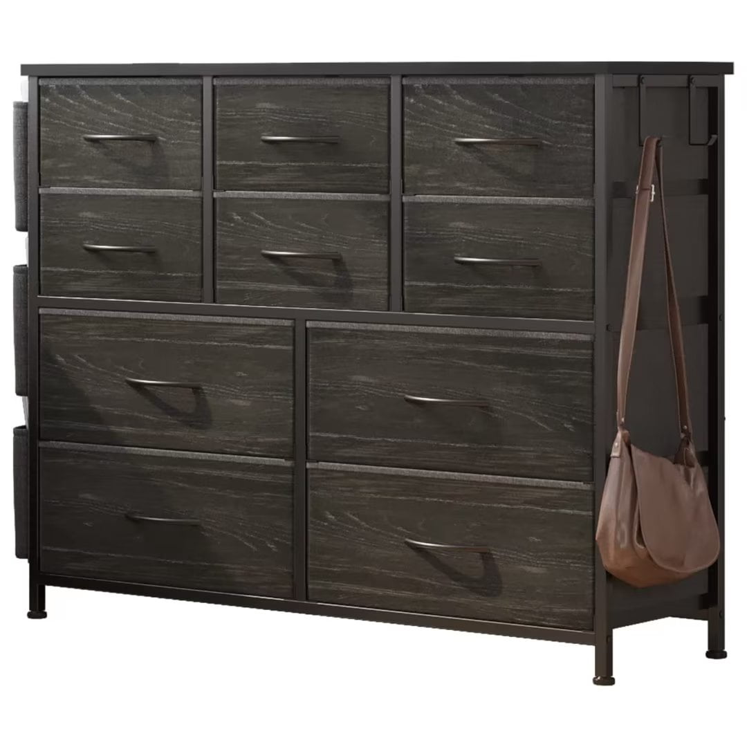 Tall Dresser for Bedroom with 10 Drawers Fabric Dresser for Closet ...