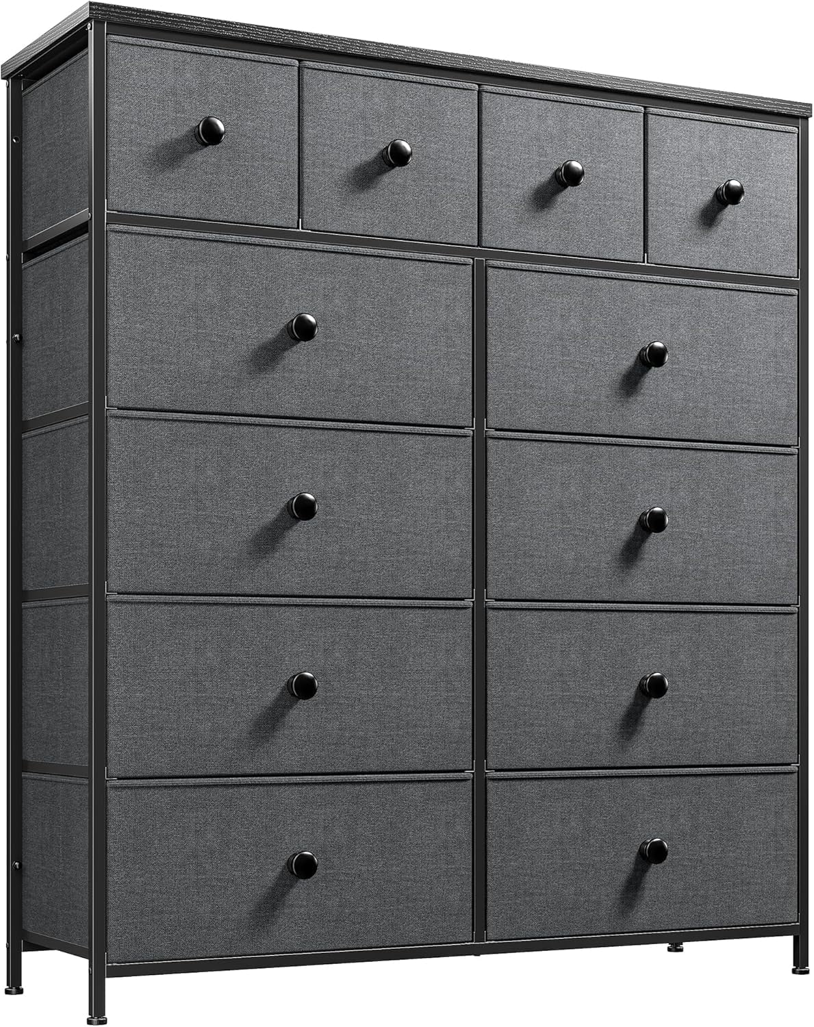 Tall Dressers for Bedroom with 12 Drawers, Fabric Storage Dressers & Chests of Drawers, Sturdy ...