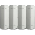 thumbnail image 1 of Tall Extra Wide Foldable Panel Partition Wall Divider, Double Hinged Room and Folding Privacy Screens, 6 feet, White, 1 of 7