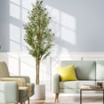 thumbnail image 1 of Tall Faux Olive Tree 7ft - Realistic Tall Silk Olive Trees Artificial Indoor Decor - Potted Fake Olive Tree with Branches and Fruits - Artificial Olive Trees for Home Office Decor Indoor, 1 of 6