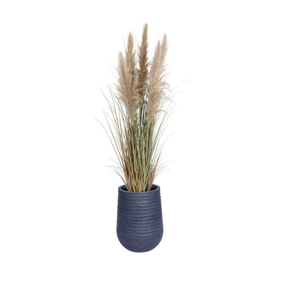 Tall Faux Pampas Grass | 72.08” Tall grass in a black planter | Vintage Home
