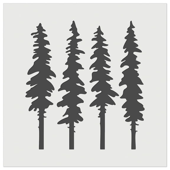 Tall Fir Trees DIY Cookie Wall Craft Stencil - 9.0 Inch