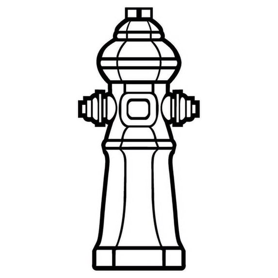 Tall Fire Hydrant Decal - 36 Inches