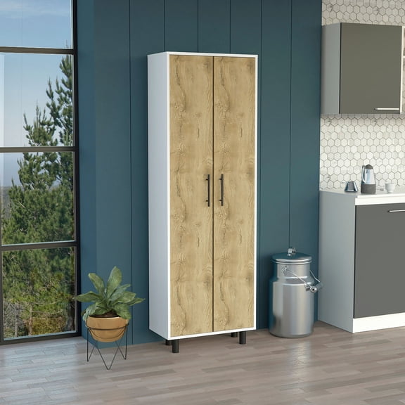 Tall Five - Shelf Multistorage Cabinet | Great for Organizing Belongings in Any Room | Particle Board Construction | Solves Disorganization