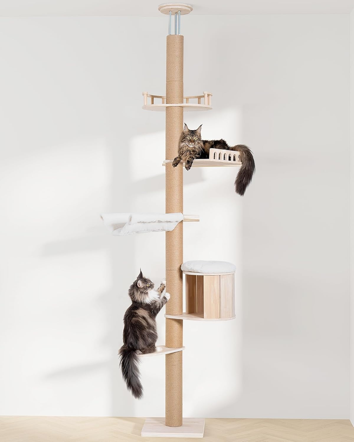 Curated visual reference: Tall Floor To Ceiling Cat Tree For Large Cats Cat Photo Inspiration