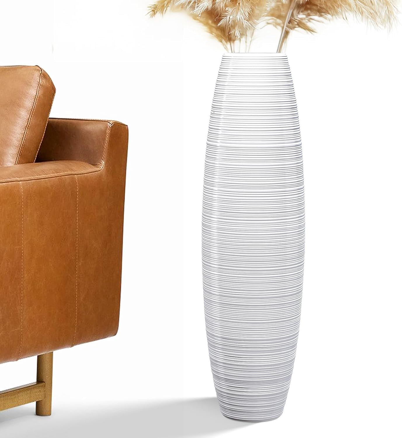 Violet Check Tall Vase